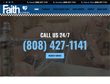 Tablet Screenshot of faithplumbinghawaii.com